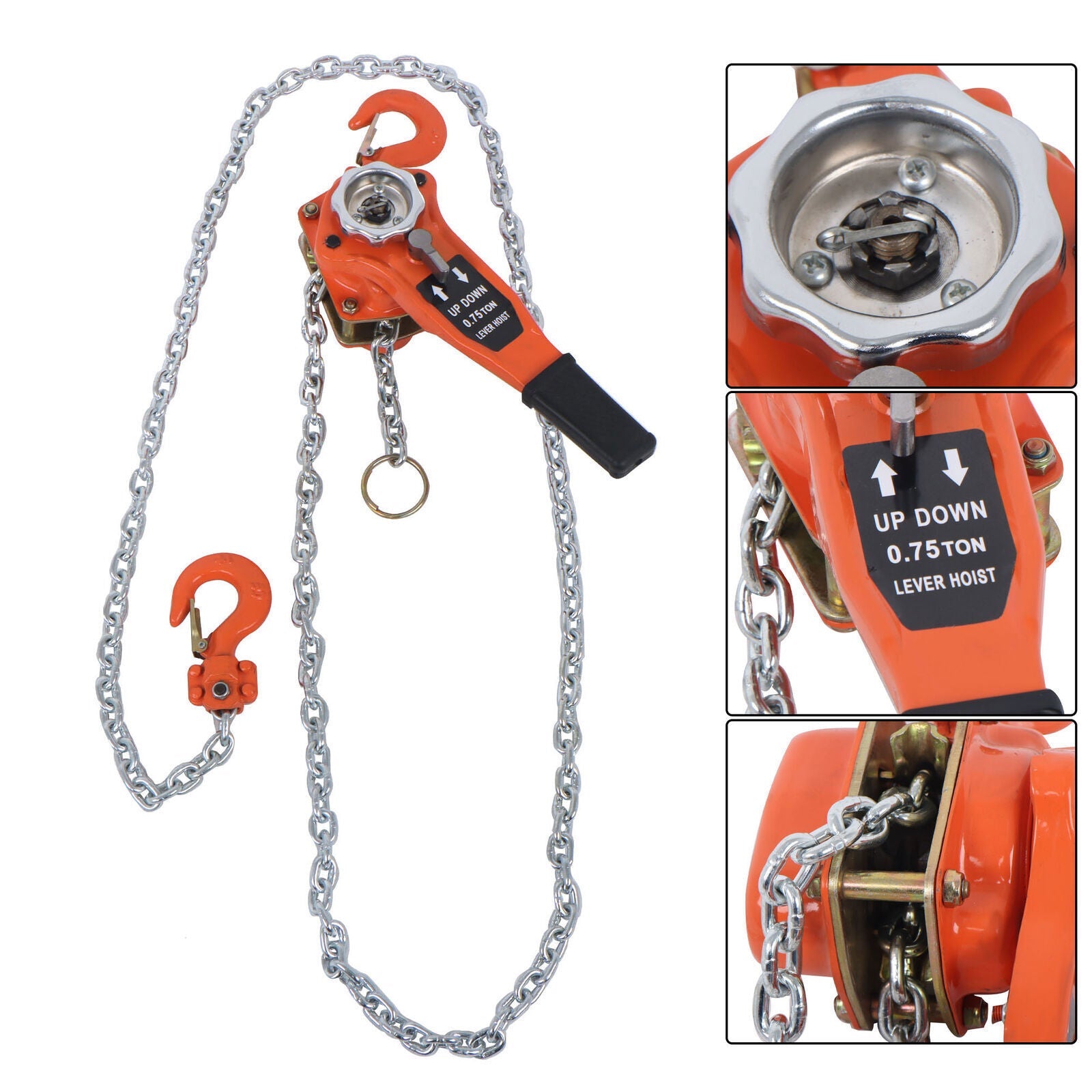 3/4 Ton 1650 lbs Capacity Come Along Manual Lever Chain Hoist 10FT G80 Chain
