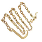 For GRADE 70 Wrecker Tow Chain 5/16 x 8 FT 15" Axle J Hook Hook Rollback Carrier