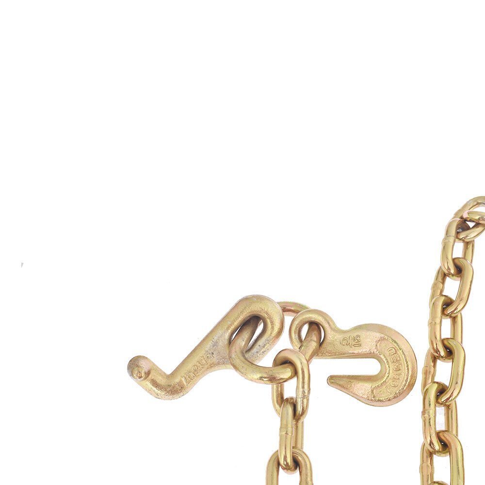 For GRADE 70 Wrecker Tow Chain 5/16 x 8 FT 15" Axle J Hook Hook Rollback Carrier