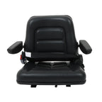 Forklift Seat PVC Universal Adjustable Backrest Tractor Seat Safety Belt Armrest