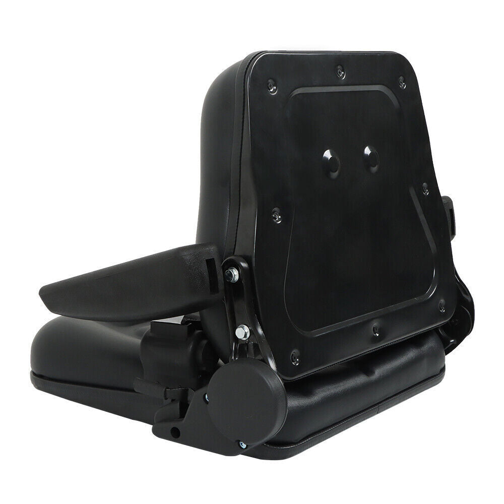 Forklift Seat PVC Universal Adjustable Backrest Tractor Seat Safety Belt Armrest