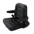 Forklift Seat PVC Universal Adjustable Backrest Tractor Seat Safety Belt Armrest