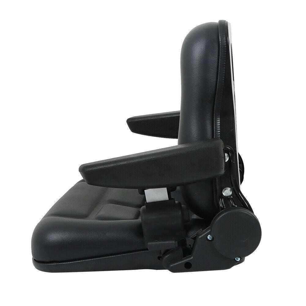 Forklift Seat PVC Universal Adjustable Backrest Tractor Seat Safety Belt Armrest