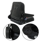 Forklift Seat PVC Universal Adjustable Backrest Tractor Seat Safety Belt Armrest