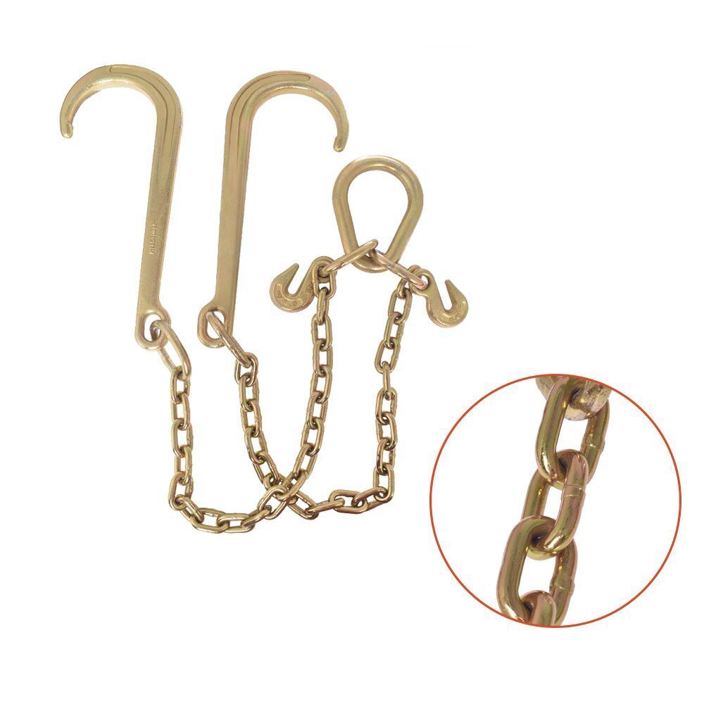 15" Large G70 V-chain J Hooks 2' Flatbed Tow Truck Rollback Wrecker Carrier