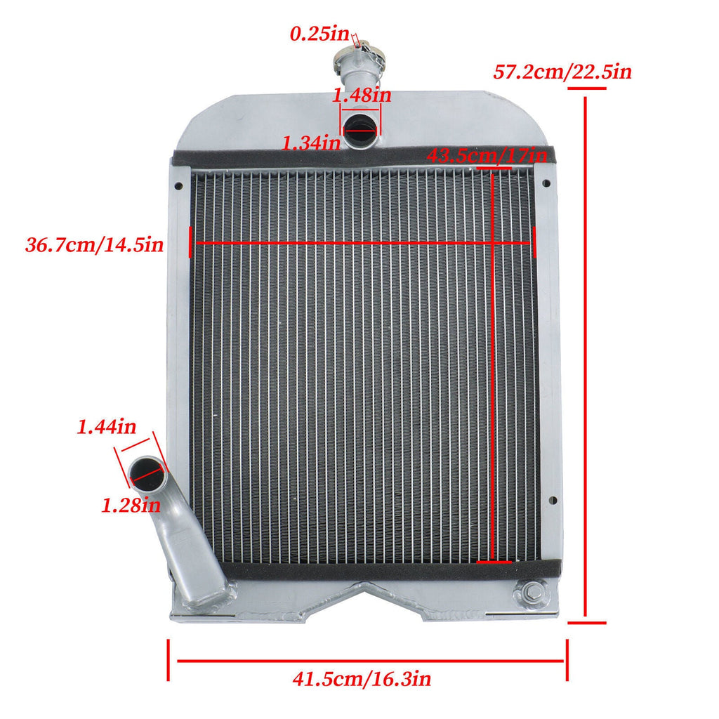8N8005 86551430 2 low Full Aluminum Radiator For Ford Tractor 2N 8N 9N Model