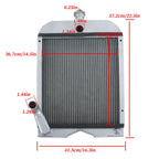 8N8005 86551430 2 low Full Aluminum Radiator For Ford Tractor 2N 8N 9N Model