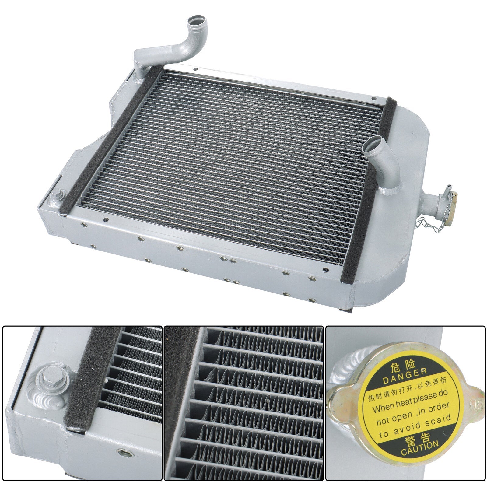 8N8005 86551430 2 low Full Aluminum Radiator For Ford Tractor 2N 8N 9N Model