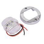 4Pcs 3" Round Marine Boat LED Cabin Deck Walkway Courtesy White Stern Light