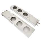 30" Stainless Steel Mud Flap Hanger w/ Light Cutouts Spring Loaded 2 1/2 Patter