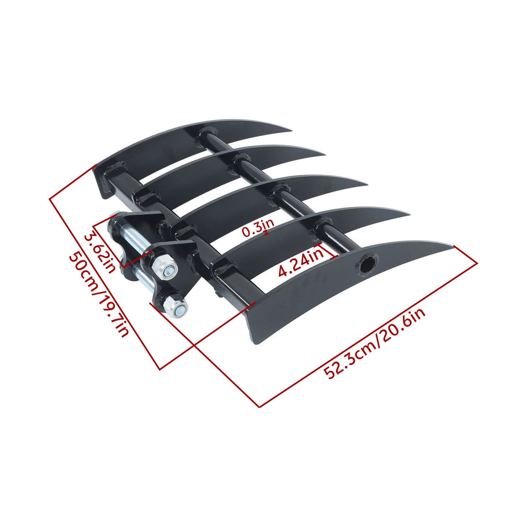 Rake Attachments For One Ton to 1.5Ton Mini Excavator Small Digger