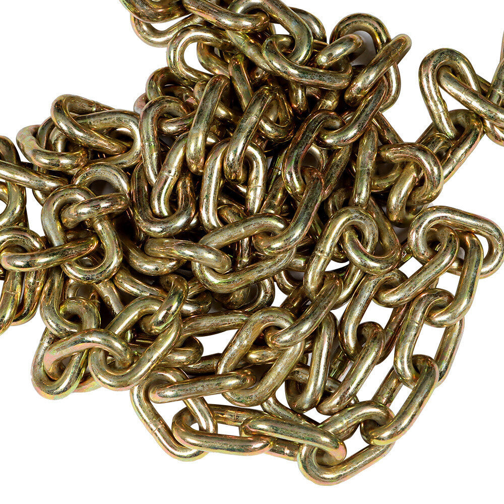 New 2PCS G70 5/16''x10' Transport Tow Chain J Hook Long Shank w/ R T J&Grab Hook