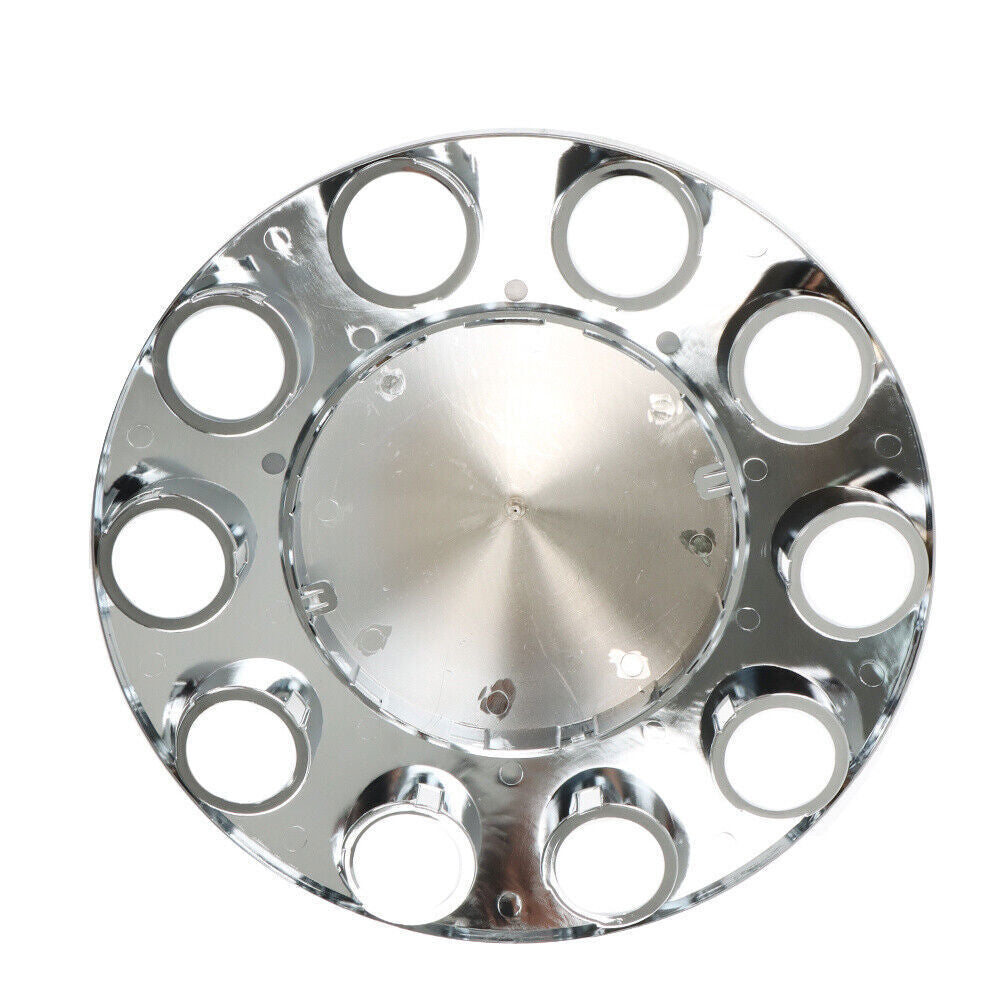 Chrome Hub Cover Kit 33mm Front & Rear Semi Truck Wheel Axle Covers Spiked
