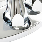 Chrome Hub Cover Kit 33mm Front & Rear Semi Truck Wheel Axle Covers Spiked