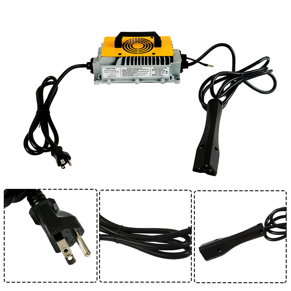 48Volt 18Amps| Battery Charger For E-Z-Go RXV Golf Carts W/ Triangular Plug IP67