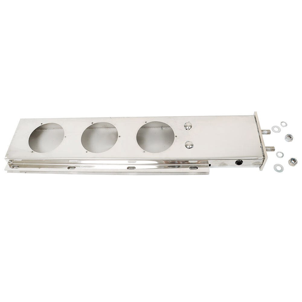 Stainless Steel Mud Flap Hanger w/ Light Cutouts Spring Loaded 2 1/2 Pattern 30"