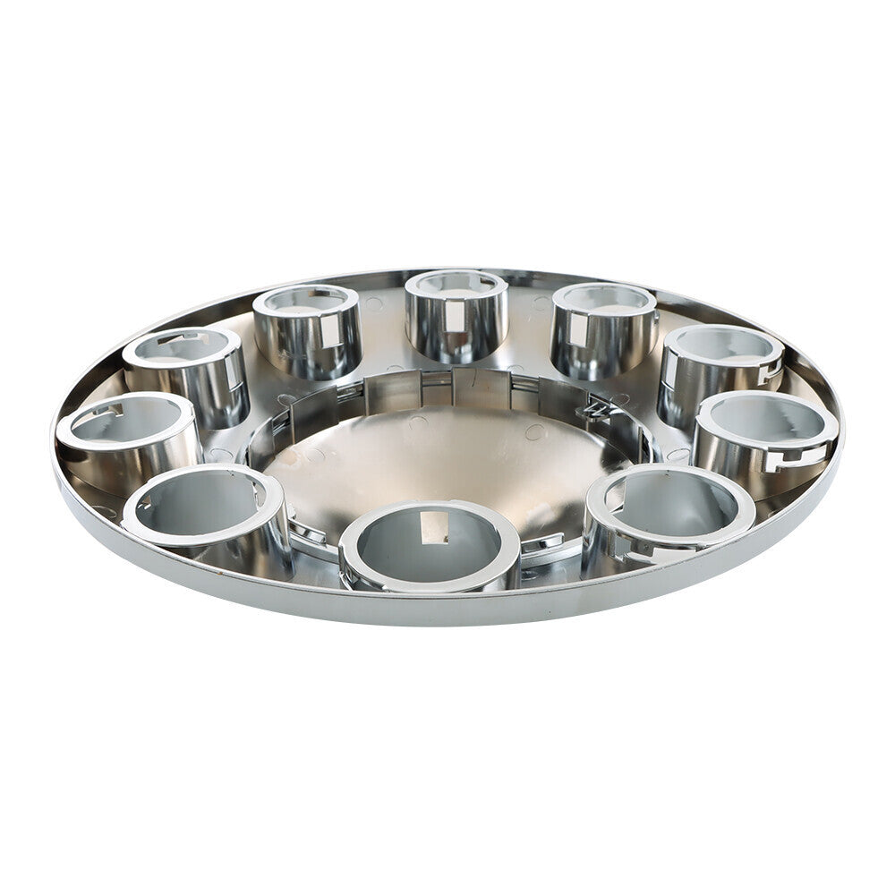 For Semi Truck Wheel Axle Covers Spiked Chrome Front + Rear Hub Cover Kit 33mm