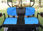 Rear Seat Covers Kit No Staple Blue Color Universal Size Fits For Golf Carts