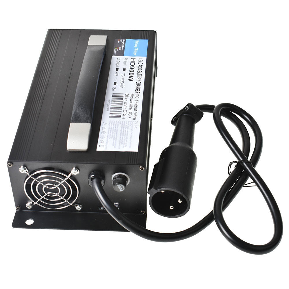 Battery Charger For Club Car 48V 15 AMP Golf Cart 48 Volt Round 3 Pin Plug