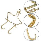 US V-Chain Bridle w/15" Large J Hooks,T- Hook&J-Hook w/ Grab Hooks 3' 5/16" G70