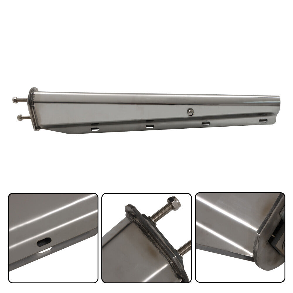 Semi Truck Tapered 30" Stainless Steel Straight Mud Flap Hanger 2 1/2" Bolt