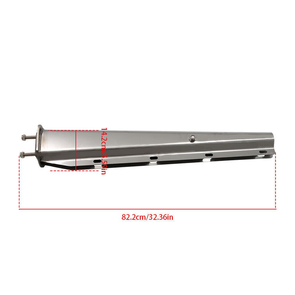 Semi Truck Tapered 30" Stainless Steel Straight Mud Flap Hanger 2 1/2" Bolt