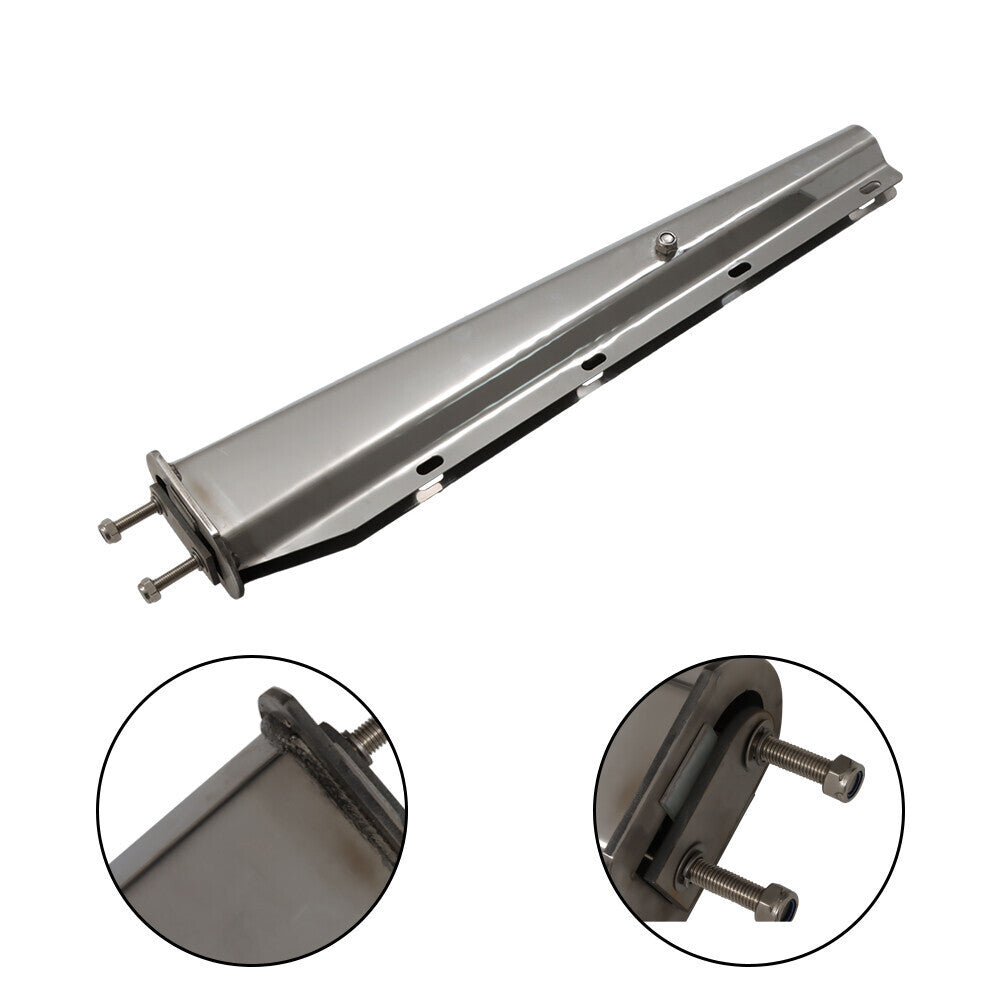Semi Truck Tapered 30" Stainless Steel Straight Mud Flap Hanger 2 1/2" Bolt