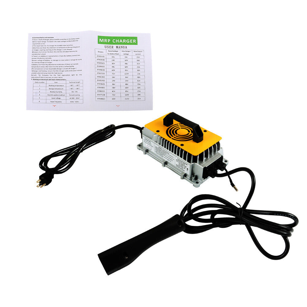 48V 18A Golf Cart Battery Charger For EZGo RXV Golf Carts Triangular Plug IP67