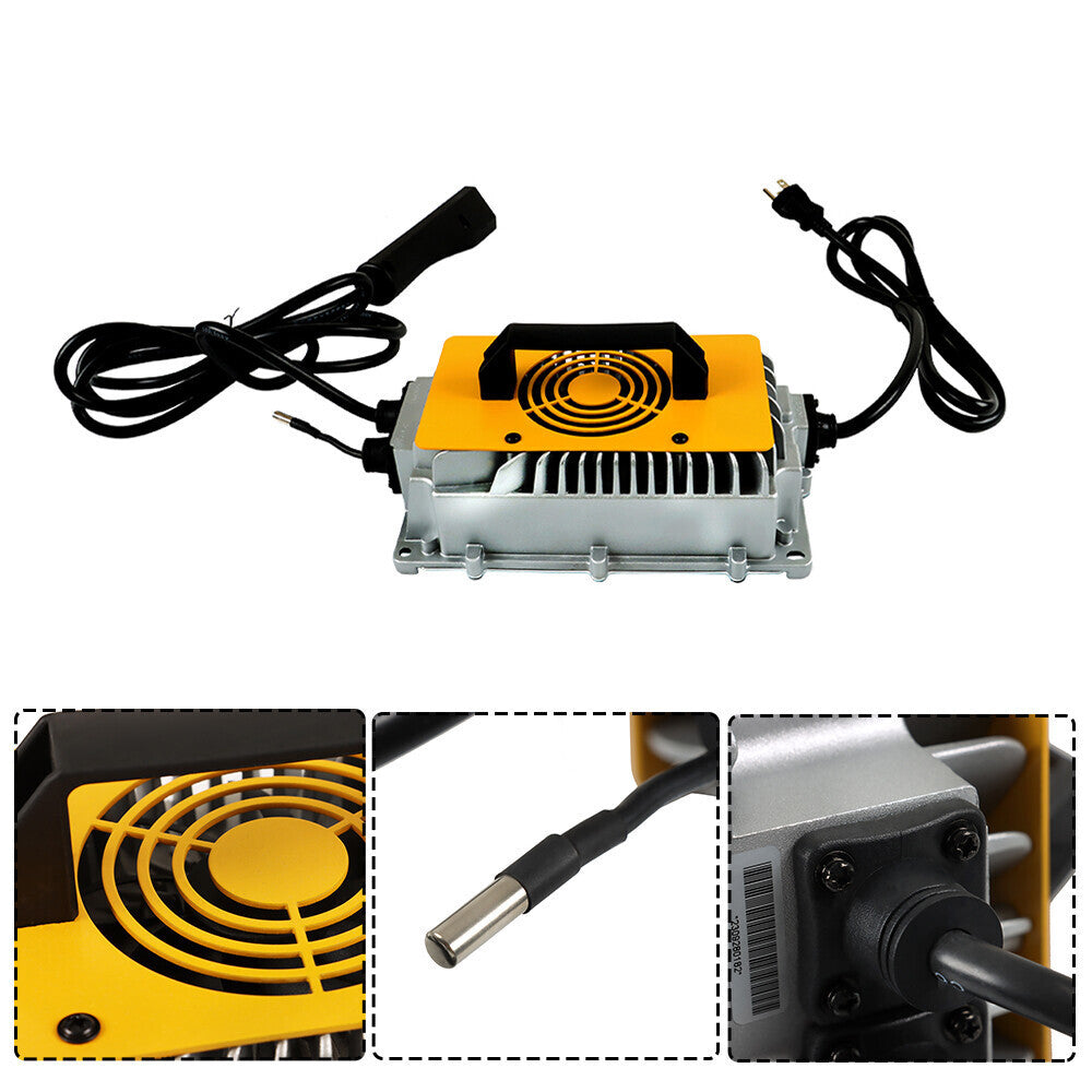 48V 18A Golf Cart Battery Charger For EZGo RXV Golf Carts Triangular Plug IP67