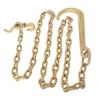 5/16''x8 FT G70 V-Chain Bridle w/ 15" Medium J Hooks, T- Hook w/ Grab Hooks NEW