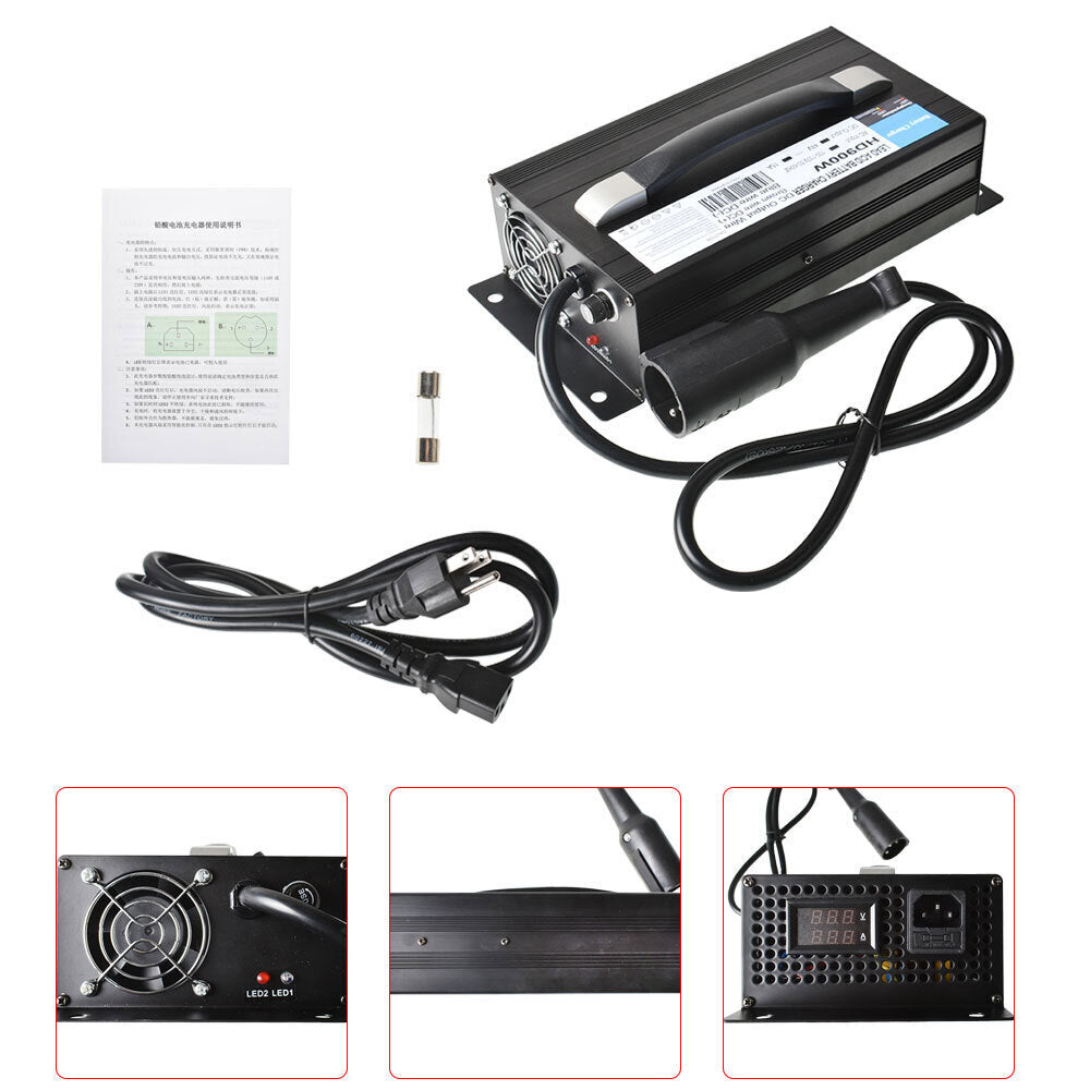 Golf Cart Round 3 Pins Plug 48Volt 15Amp Battery Charger For Club Car