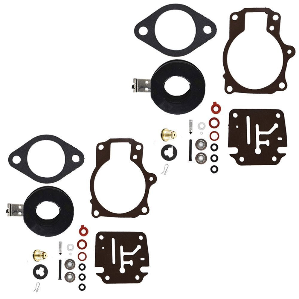 2 Carburetor Rebuild Kit For Johnson Evinrude 70HP 75HP 396701 392061 398729