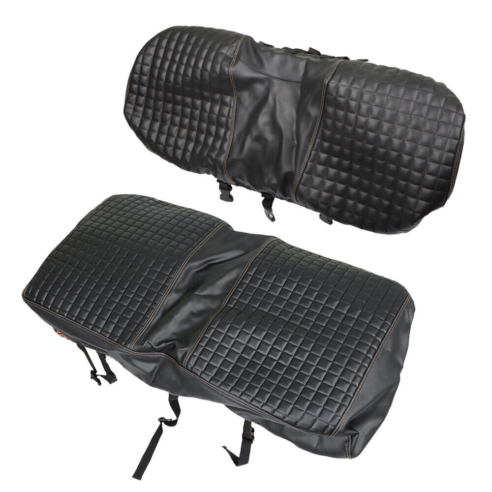 2008-Up Golf Carts Black Color Front Seat Cover Kit Set For EZGO RXV - No Staple