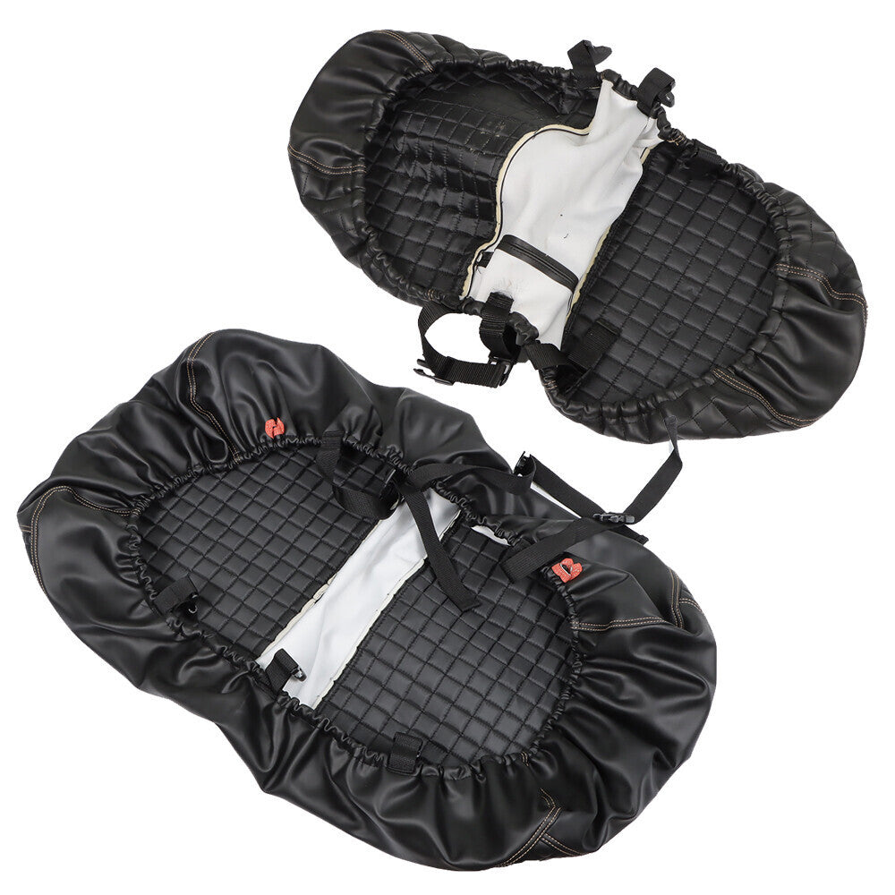 2008-Up Golf Carts Black Color Front Seat Cover Kit Set For EZGO RXV - No Staple
