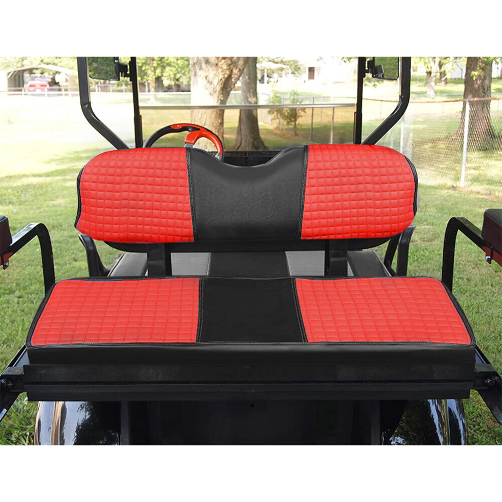 Red Color Front and Rear Seat Covers For E-Z-Go RXV 2008-Up Modles Golf Cart