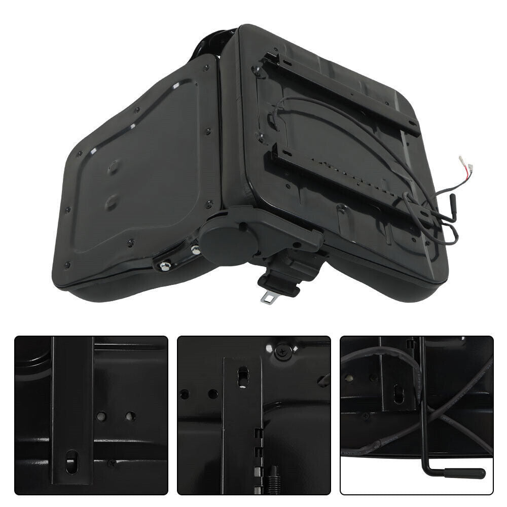 Universal Forklift Seat Fold Down w/ Safety Belt For Tractor Loader Excavator