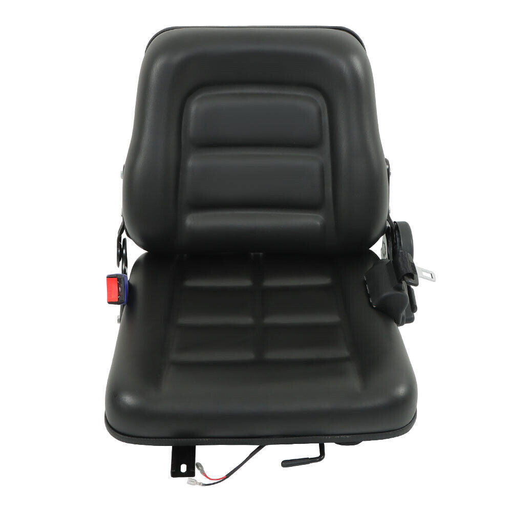 Universal Forklift Seat Fold Down w/ Safety Belt For Tractor Loader Excavator