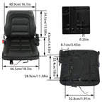Universal Forklift Seat Fold Down w/ Safety Belt For Tractor Loader Excavator