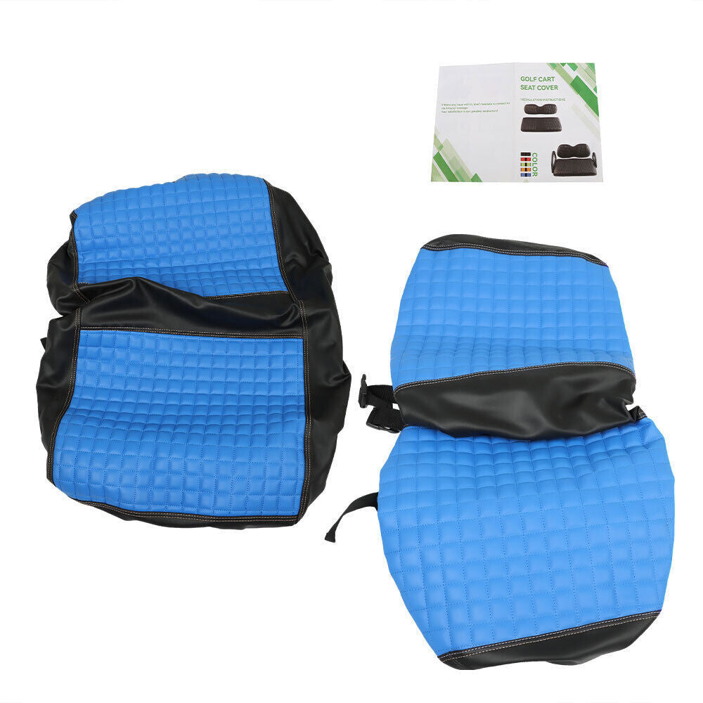 Golf Cart Front Seat Cover Fits For Club Car DS Models-No Need Staple Blue Color