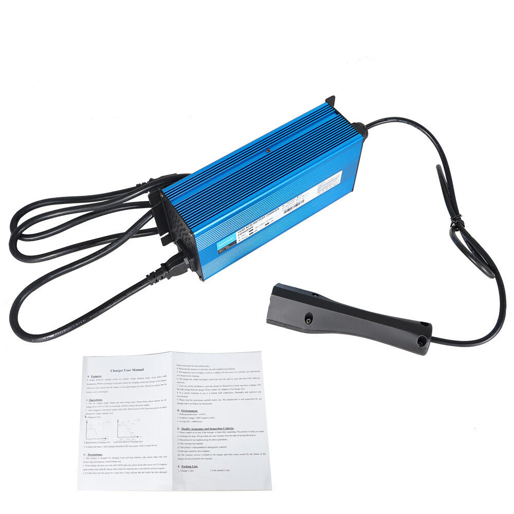 Golf Carts With Trickle Charge 48V 10A Battery Charger For E-Z-Go RXV - Blue