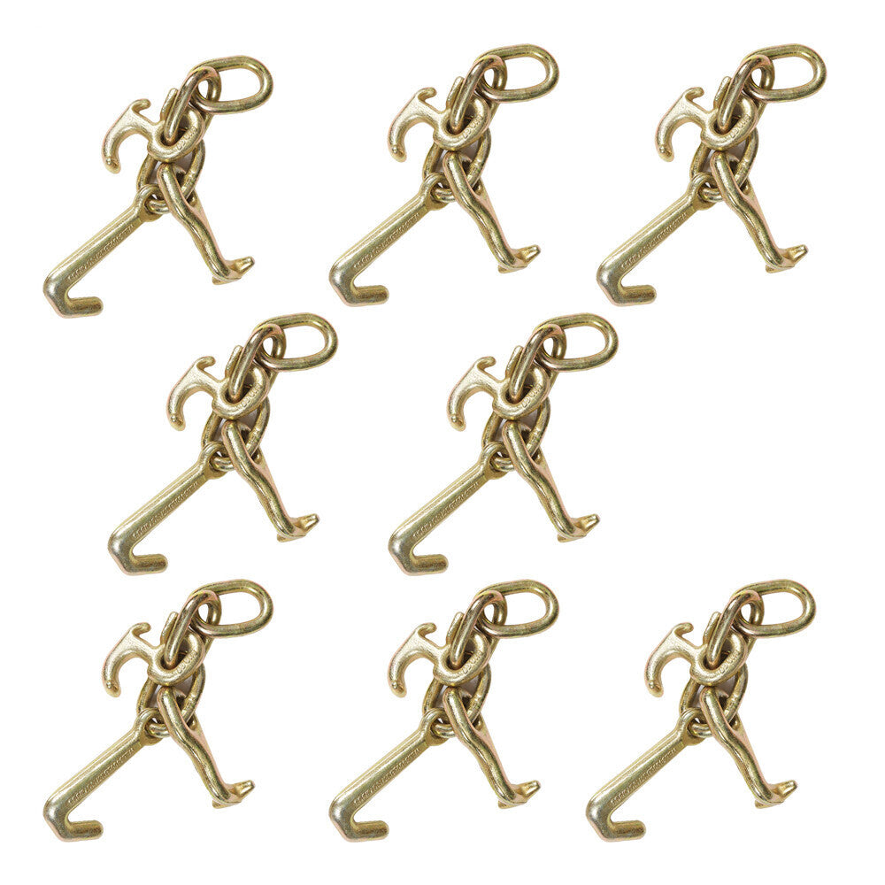8x RTJ Cluster Hook Tow Truck Car Hauler Trailer Auto Body Frame Hook WLL 4700lb