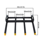 Clamp on Heavy Debris Fork for Tractor Skid Steer Buckets Universal 2500lbs 42"