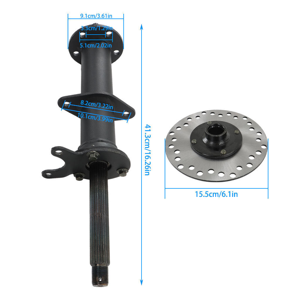 40" Rear Axle Kit 3 Stud Hub For 5'' Wheels For Go Kart ATV Golf Cart Mini Bike