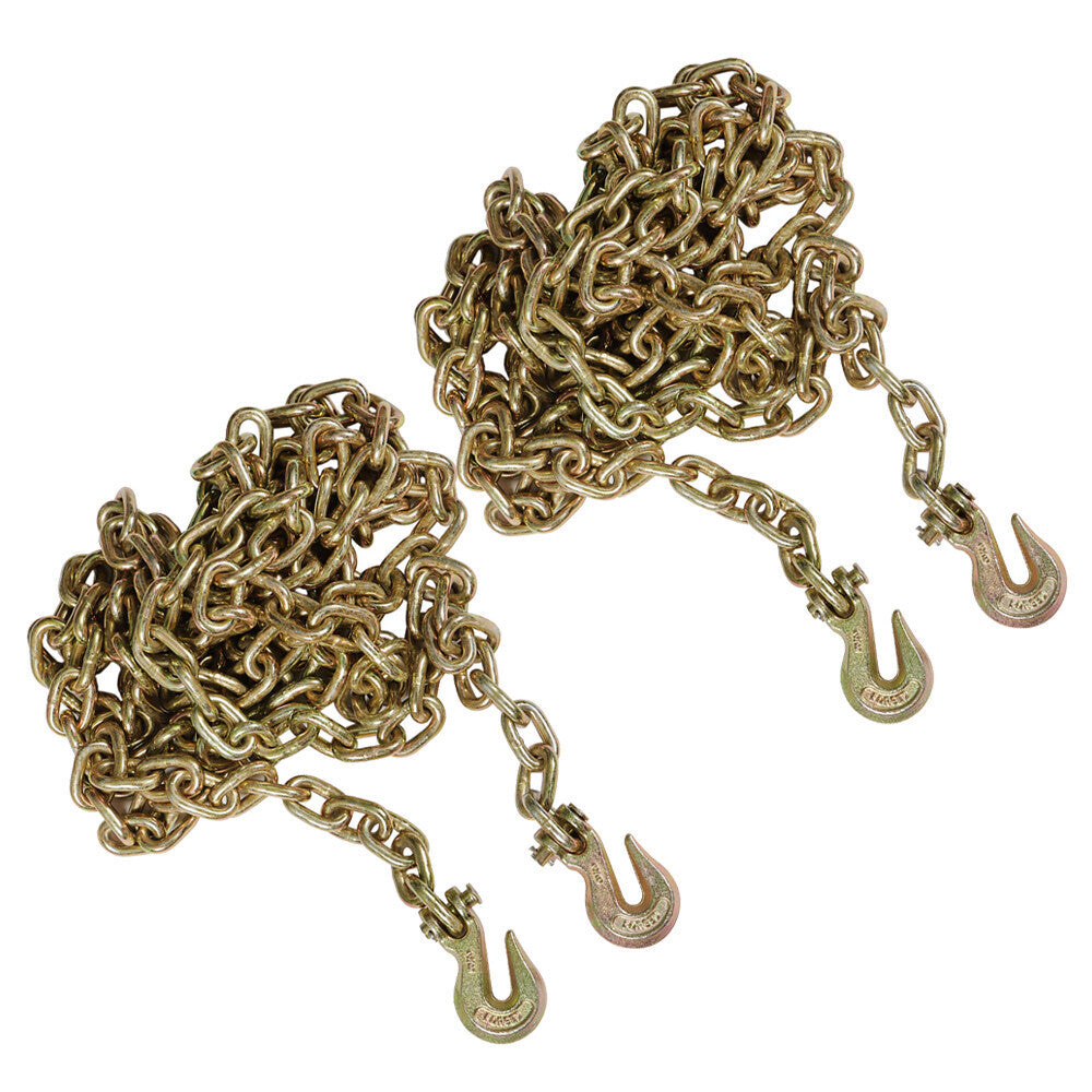 2PCS 3/8" 20' G70 Tow Chain Tie Down Binder With Grade 70 Hooks
