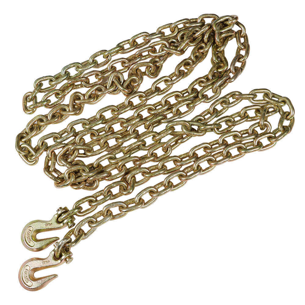 2PCS 3/8" 20' G70 Tow Chain Tie Down Binder With Grade 70 Hooks