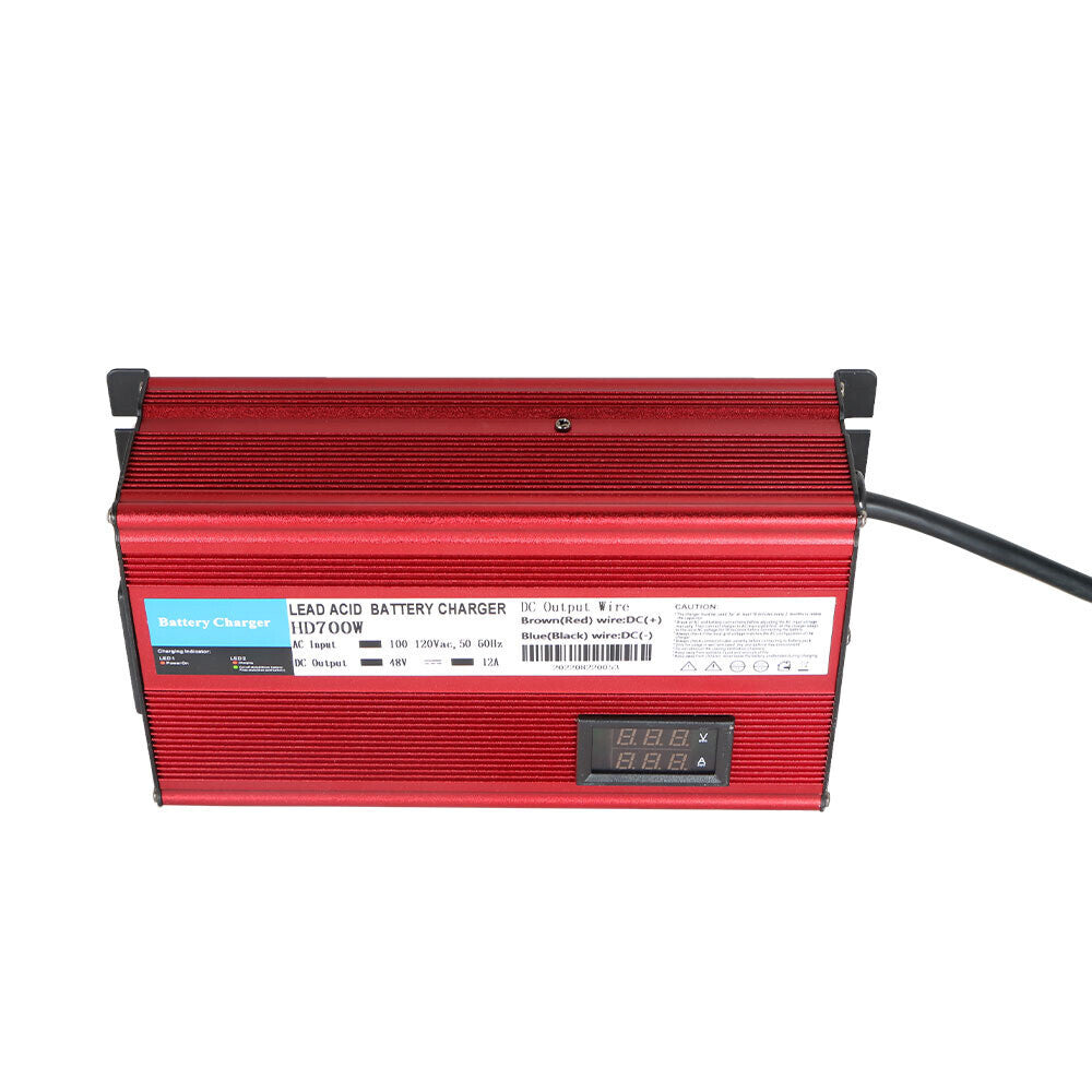 48V 12A 3 Pin Style Plug Charger For E-Z-GO RXV 2008+ and TXT 2004+ Golf Cart