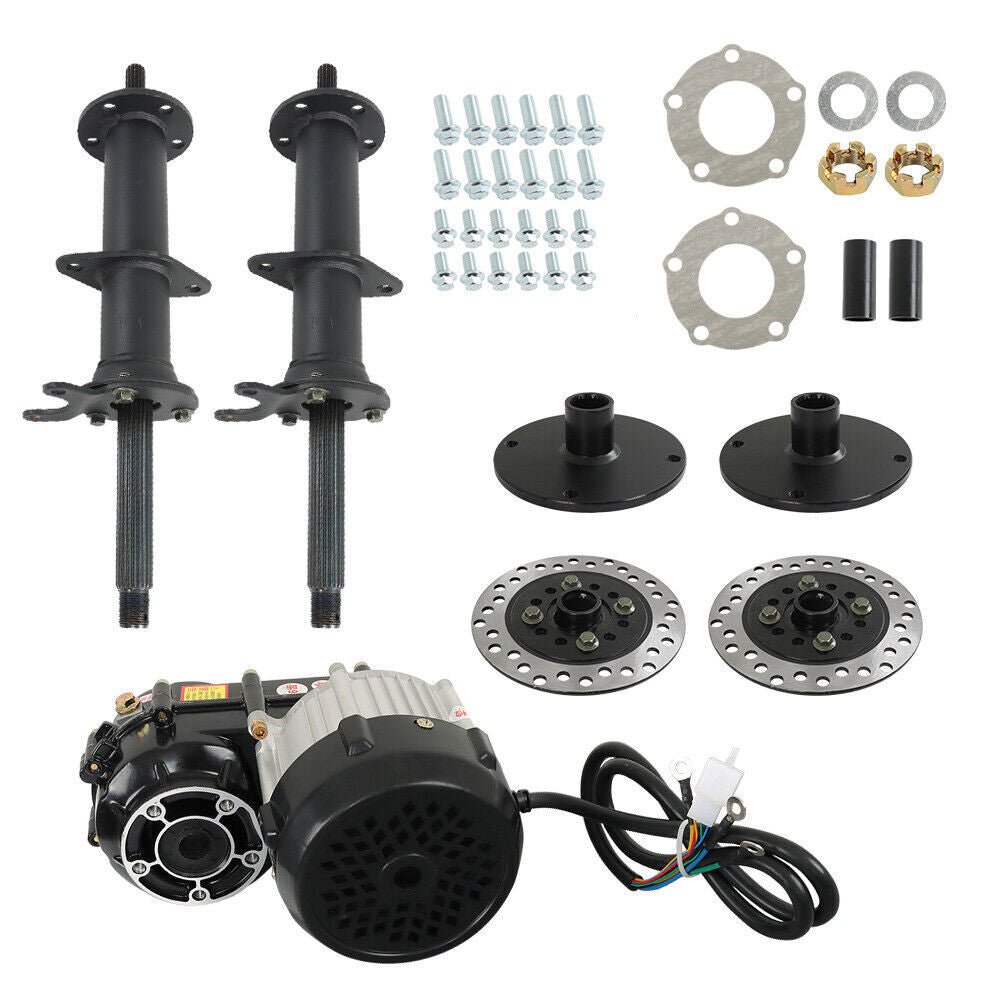 40" Rear Axle kit Differential Electric Motor Wheel Hub Go Kart Trike Quad ATV