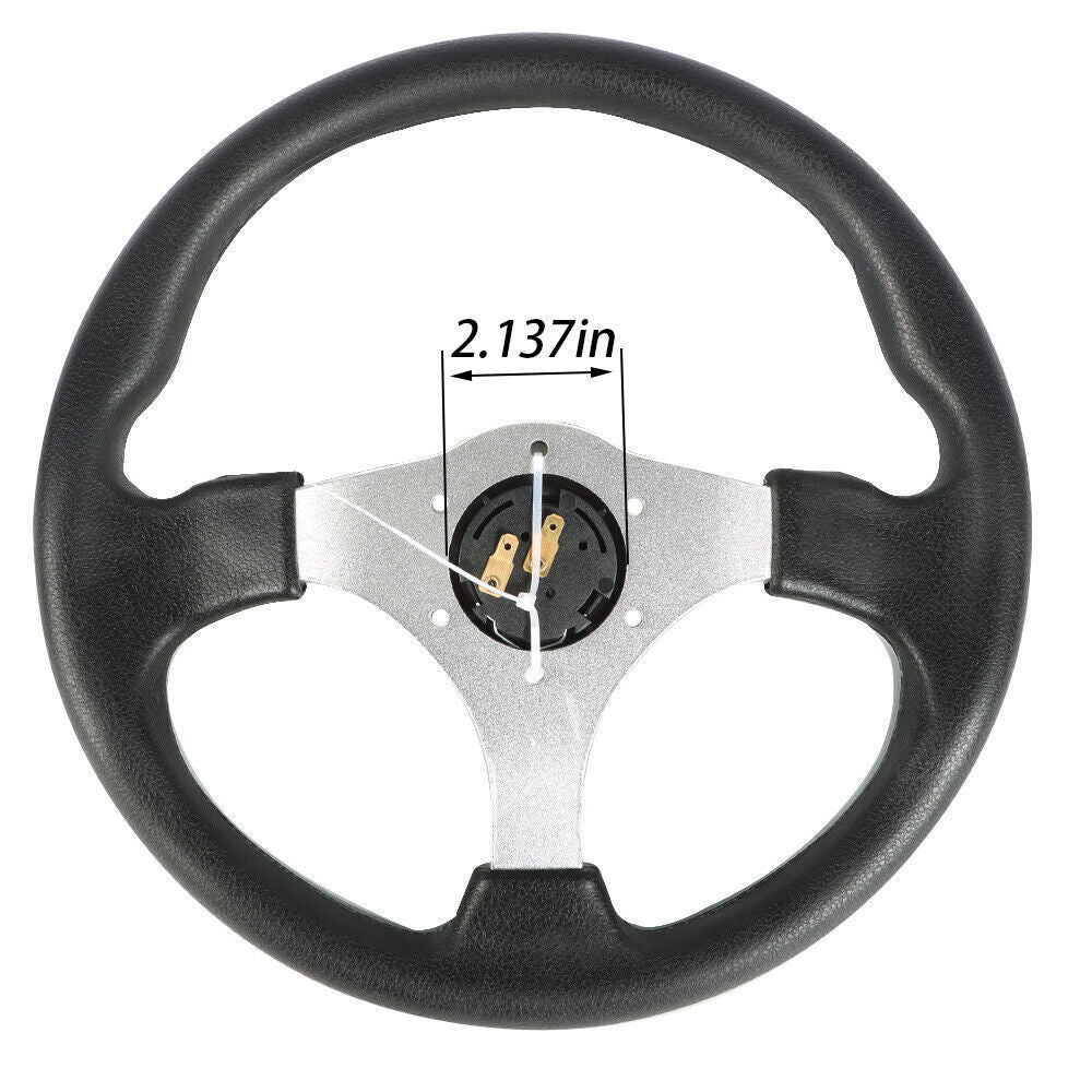 For Yamaha EZGO Club Car Carbon Fiber Steering Wheel+Score Card Holde Golf Cart