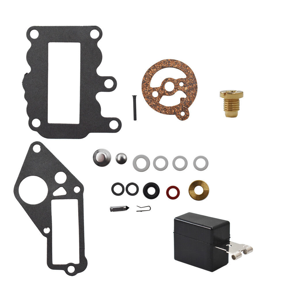 For Johnson Evinrude OE Outboard Carb Rebuild Kit 382048 w Float BRP/OMC 1964-73