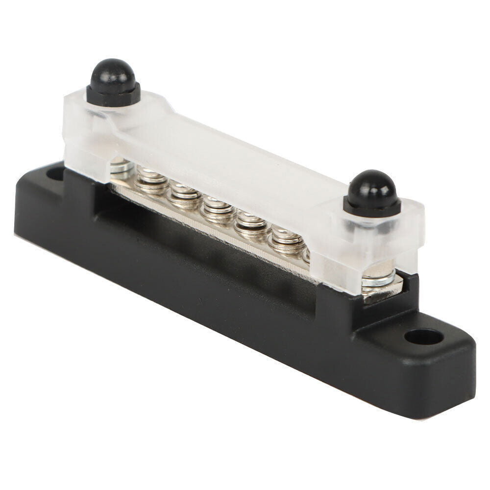 2Pcs Red & Black 48V Busbar Bus Bar Power Distribution 150A 6 Way Terminal Block